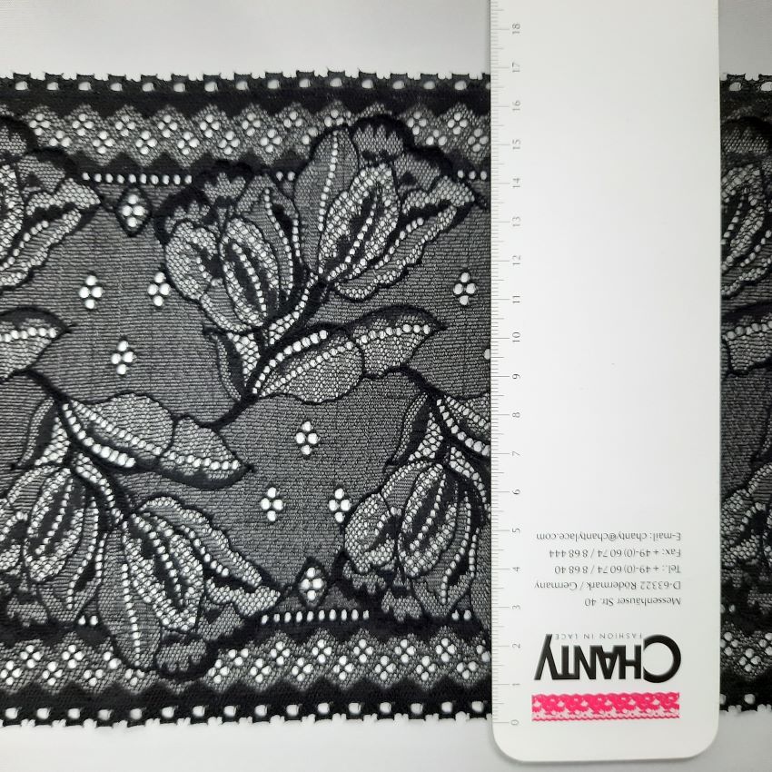 Viscose | Elastic | Width 16 cm | Shadow of Night | 65783