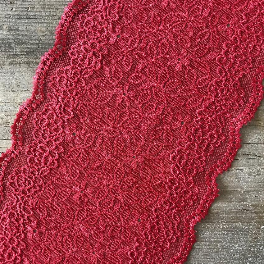 Width 16-18 cm, TYPE : Elastic, Spitze, COLOR : Red / Rot