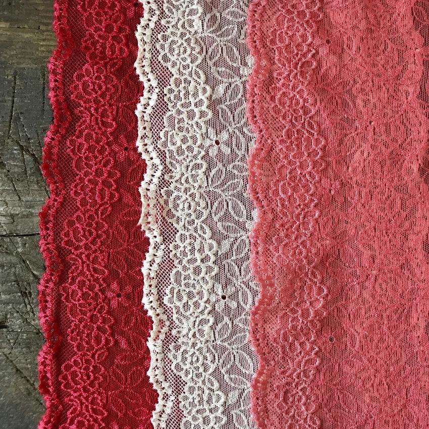 Width 16-18 cm, TYPE : Elastic, Spitze, COLOR : Black / Schwarz