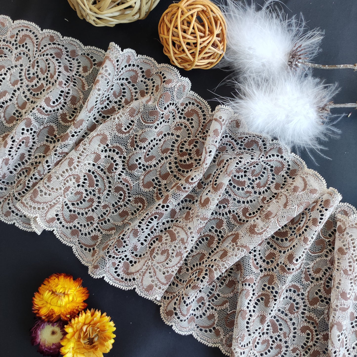 Baumwolle | Elastisch | Breite 17 cm | Fluid Motion | 61879