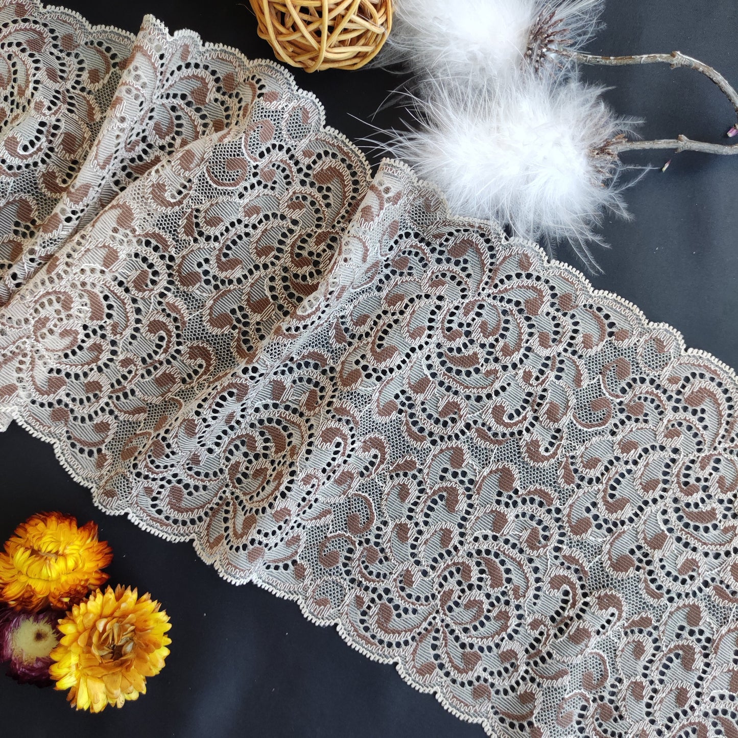 Baumwolle | Elastisch | Breite 17 cm | Fluid Motion | 61879