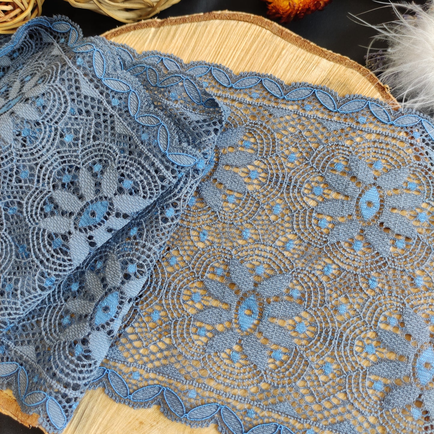 Viscose | Elastic | Width 15 cm | Shadow of Night | 65709