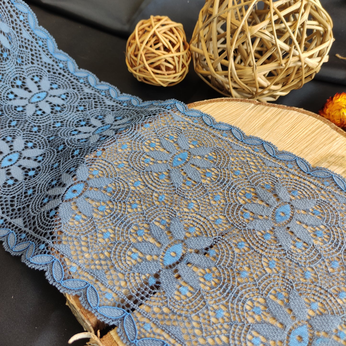 Viscose | Elastic | Width 15 cm | Shadow of Night | 65709