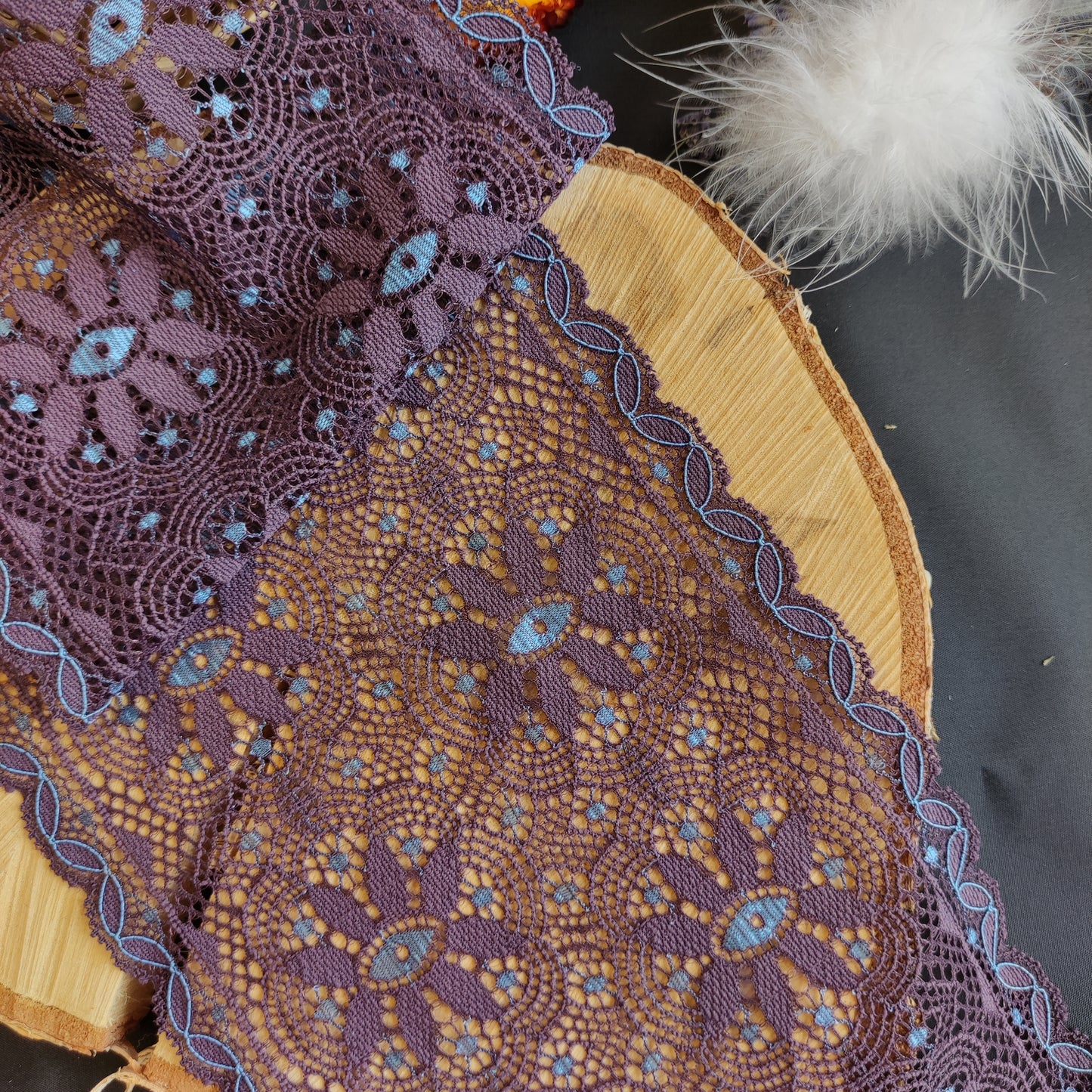 Viscose | Elastic | Width 15 cm | Shadow of Night | 65709