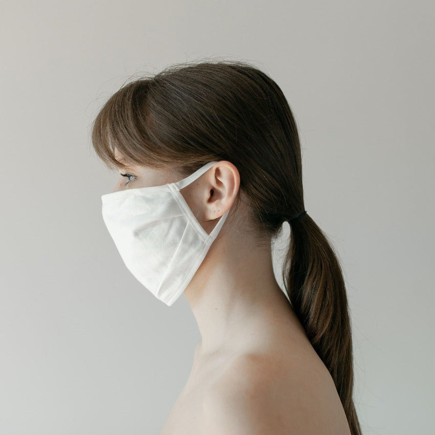 Mask | Wide | White | 2-Layers | Airy Cotton