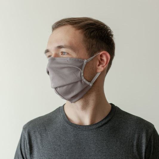 Mask | With Wire | Grey | 2-Layers | Comfy Cotton | One Size