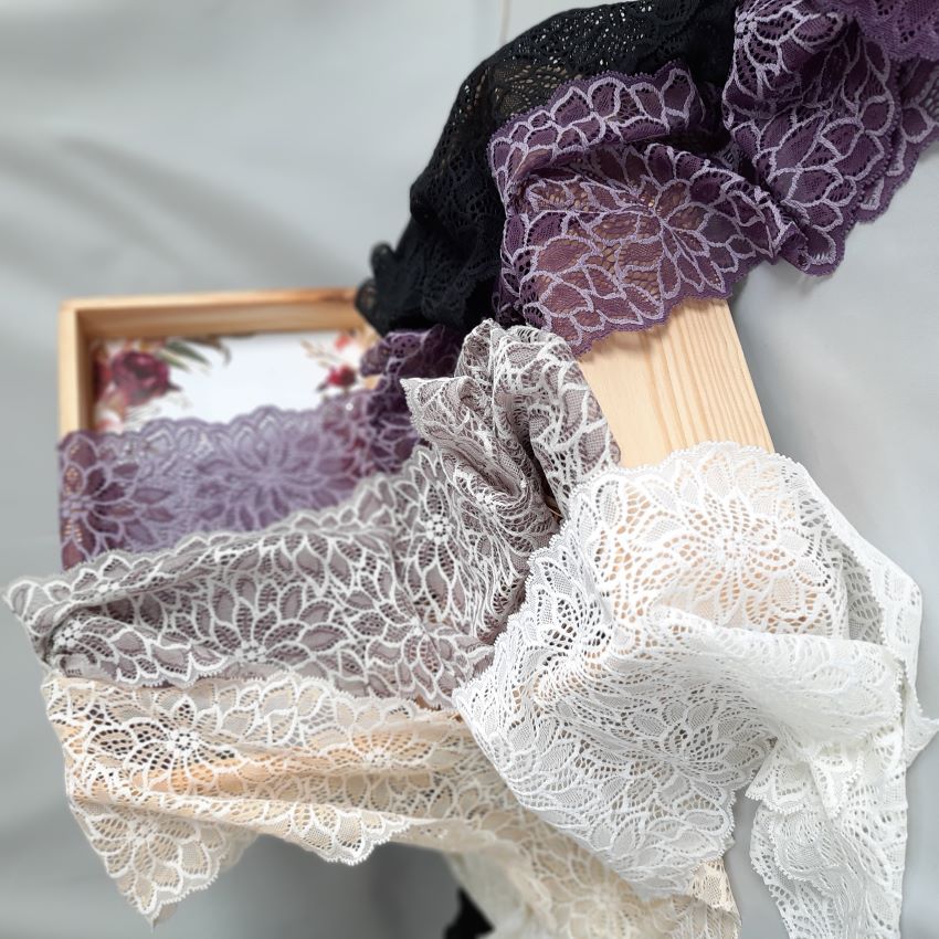 Cotton | Elastic | Width 17 cm | Decor Deluxe | S8058