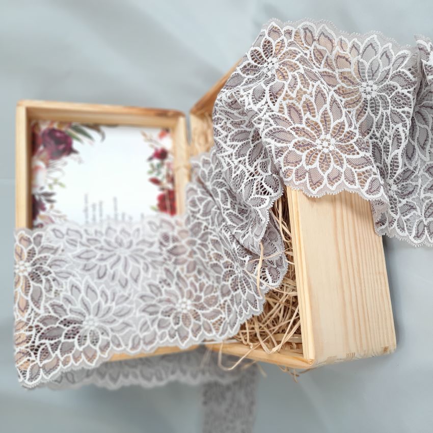 Cotton | Elastic | Width 17 cm | Decor Deluxe | S8058