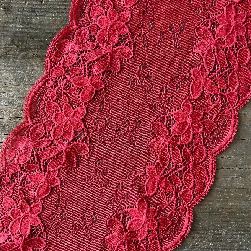 Width 16-18 cm, TYPE : Elastic, Spitze, COLOR : Black / Schwarz